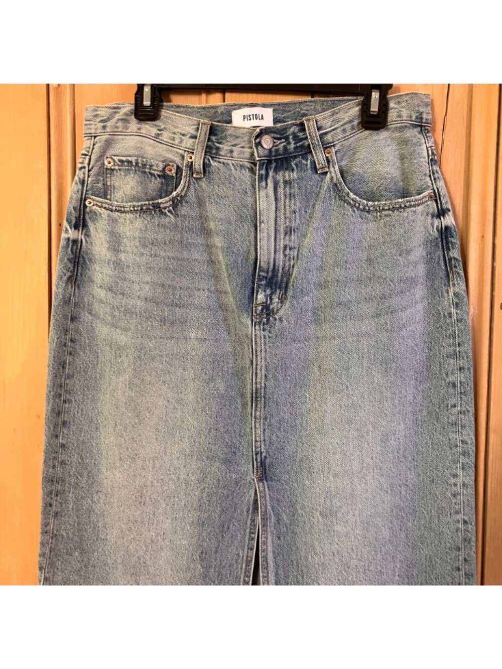 Pistola Womens Anthropologie Alice Brooklyn Split Skirt Size 30 Blue SP NWOT - Picture 5 of 12